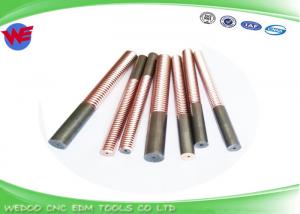 China Custom Length EDM Threading Electrodes M6 Tungsten Copper With 1 Mm Dia Hole wholesale