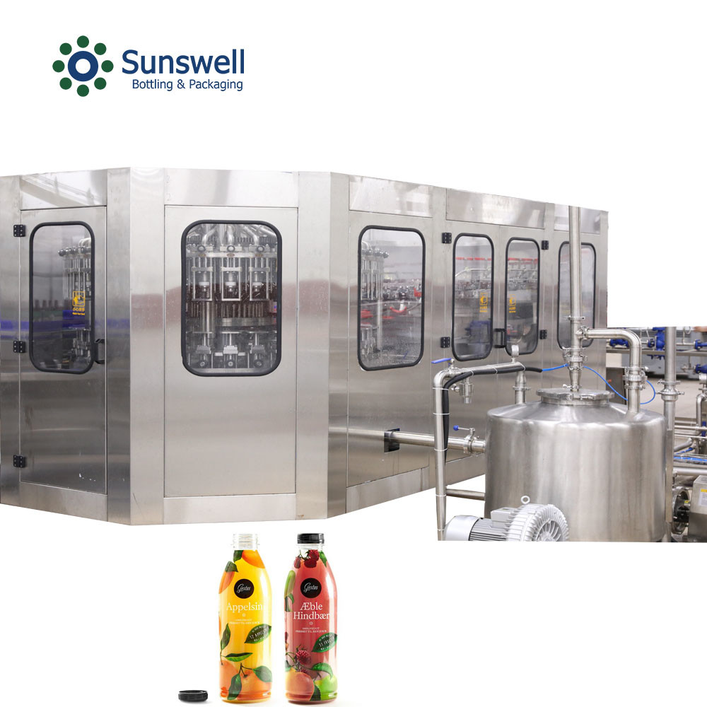 China Fully Automatic Fruit Juice Filling Machine 380v Processing Bottle Production Line wholesale