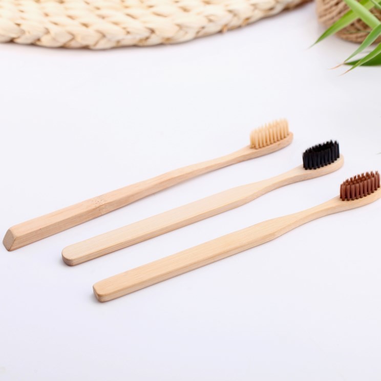 China FDA Eco Friendly Kids Toothbrush 18.8cm Bamboo Bristle Toothbrush Sustainable wholesale