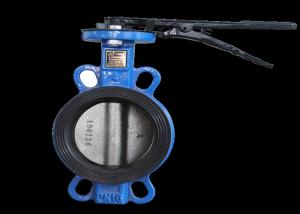 China Cast Iron Pinless Wafer Butterfly Valve 1.0/1.6 Mpa Pressure Handle Power wholesale