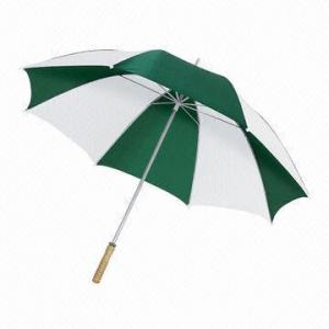 China Metal Frame Straight Umbrella with Rubber or Wooden Handle, Available by Manual and Automatic Open  wholesale