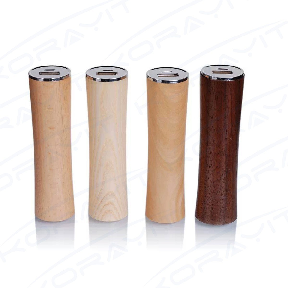 China Cylinder Waistline Wooden Portable Power Bank 2600mAh, External Battery Pack Gifts wholesale