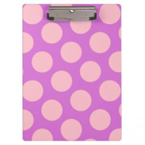 China Two Sided Orchid and Pink Dots Clipboards wholesale