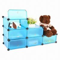 Stackable Plastic Cabinet with 6 Cubes, 