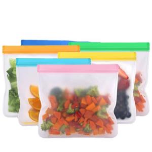China Ziploc Reusable Food Storage Bags BPA Free Freezer Bags Glossy Surface wholesale