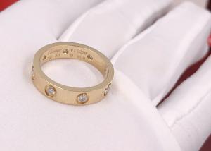 China Beautiful Customized Minimalist 18K Gold Diamond Ring For Wedding wholesale