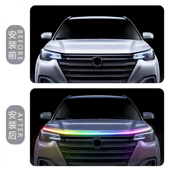 Automotive Cover Light Strip Through Medium Grid Daily Running Led Gap Decorative Light