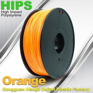 China Markerbot , Cubify  3D Printing Materials HIPS Filament 1.75mm / 3.0mm Orange Color wholesale