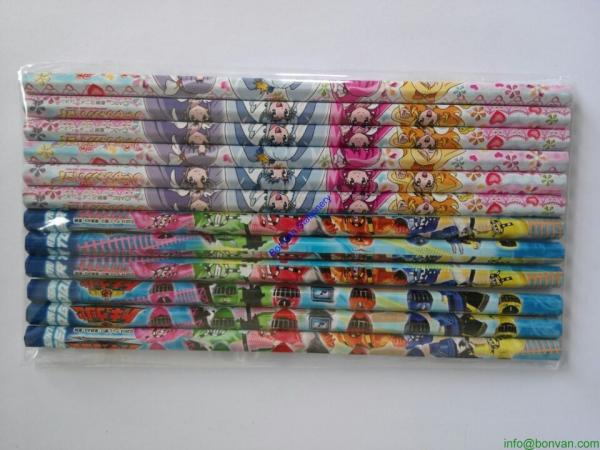student cartoon shrink & wrap HB pencil in colo