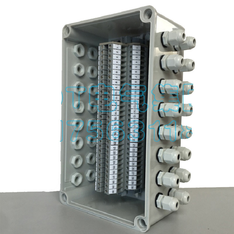 China Electrical Enclosure Conduit Junction Box 250*150*200mm with UKK5 Din Rail Terminal Blocks 600V 32A wholesale