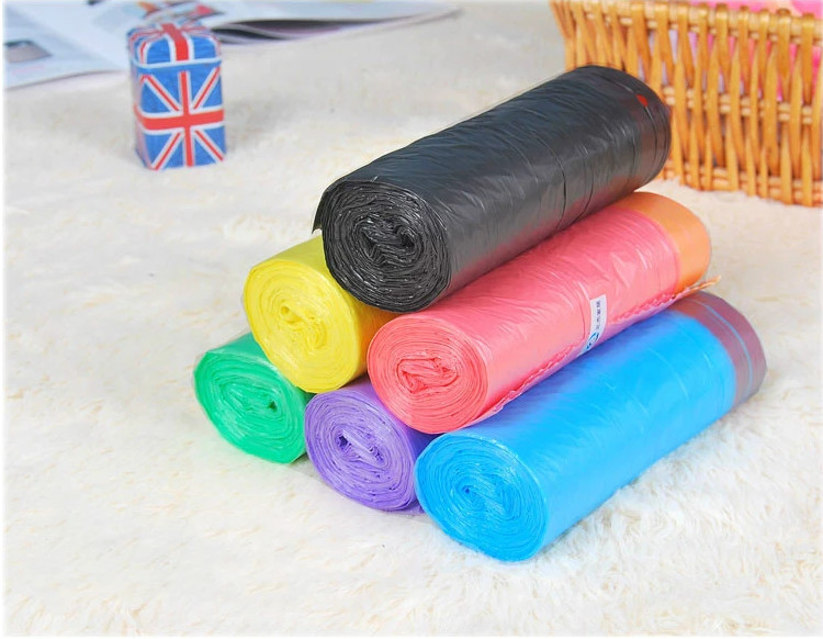 China HDPE Packaging Home Garbage Bags , Drawstring Trash Can Liners Customized Size wholesale