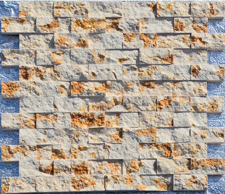 China Golden Yellow Marble Mosaic,Natural Marble Wall Mosaic,Marble Stone Mosaic,Yellow Mosaic Wall Tiles wholesale