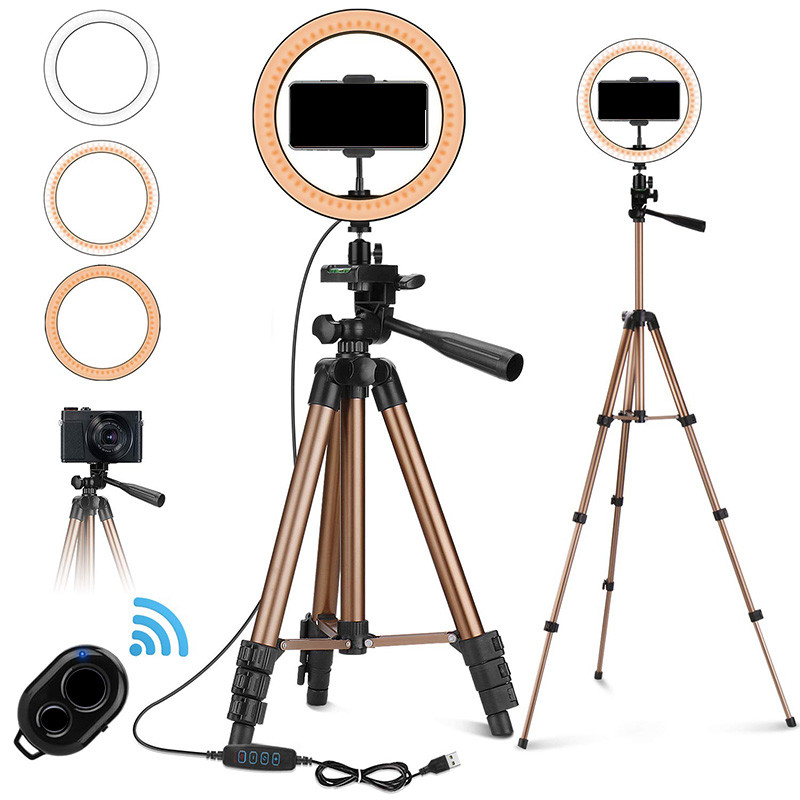 China Cxfhgy 10 Inch Selfie Ring Light with 50 Inch Tripod Stand & Phone Holder for Makeup Live Stream, LED Camera Ring Light wholesale