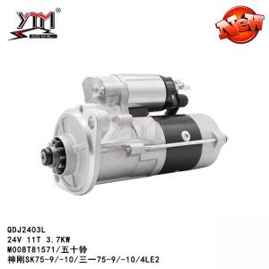 China QDJ2403L 24V 11T 3.7KW Engine Starter Motor For KOBELCO SK75-9/-10 SANY 75-9/-10/ 4LE2 wholesale