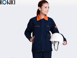 China Orange Collar Cool Work Uniforms / Workwear Uniform Hi Vis Safety For Engineers wholesale