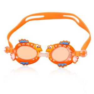 China Cartoon Wide View Cute Animal Anti Fog Swimming Goggles UV400 For Kids wholesale