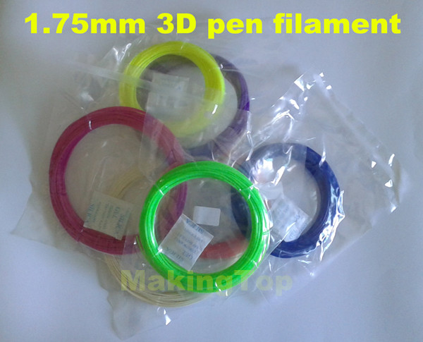 China 3D pen filament 50g/bag 1.75mm ABS PLA wholesale