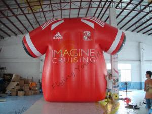 China Beatiful Red Inflatable Marketing Products , Rental Inflatable Safety Suit wholesale