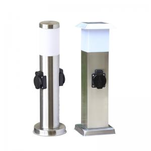 China Stainless Steel Outdoor Garden Electrical Power Sockets Outlet LED Post Light Yard Stake wholesale