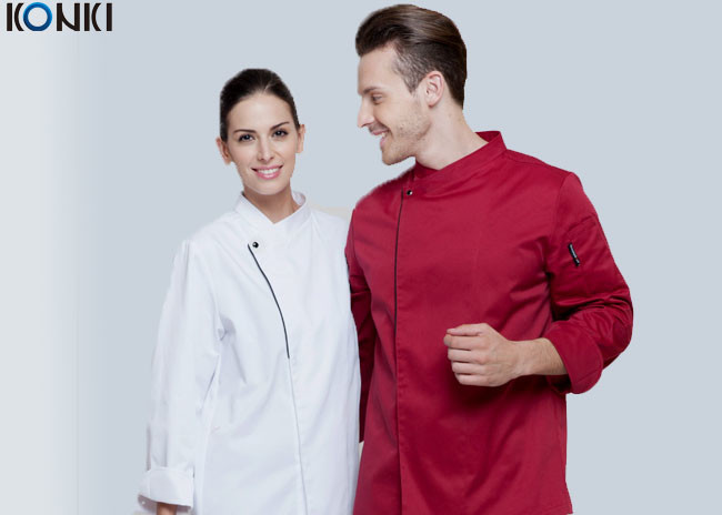 China Long Sleeve Western Style Hotel Chef Uniform / White Chef Coat wholesale