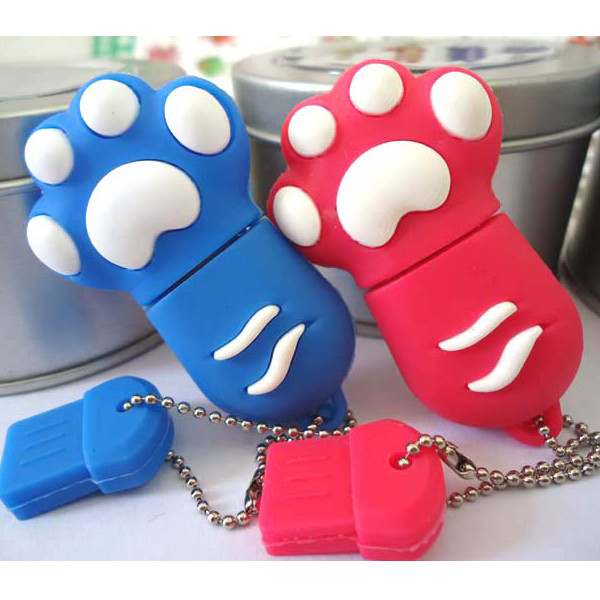 China Cute Cat Claw Carton USB Flash Drive, PVC Gift Usb 2.0 Cartoon Usb Stick Bulk Cheap wholesale