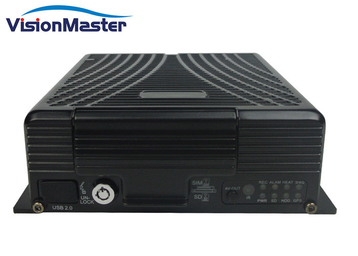 2TB HDD 3G / 4G Mobile DVR 8 Levels For School Bus CCTV System GPS Tracking
