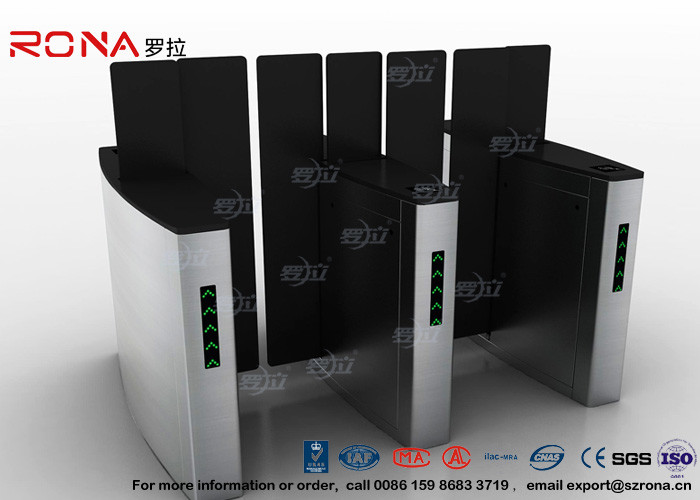 China Access Control Turnstile Security Gates Tempered Glass Sliding Material wholesale