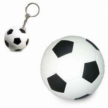 China PU Squeeze Ball Toy/Stress Reliever Ball in Football/Soccer Ball Design, without Keychain wholesale