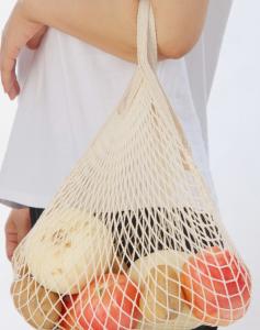China Shopping Washable Mesh Veggie Bags Biodegradable Organic Pure Cotton wholesale