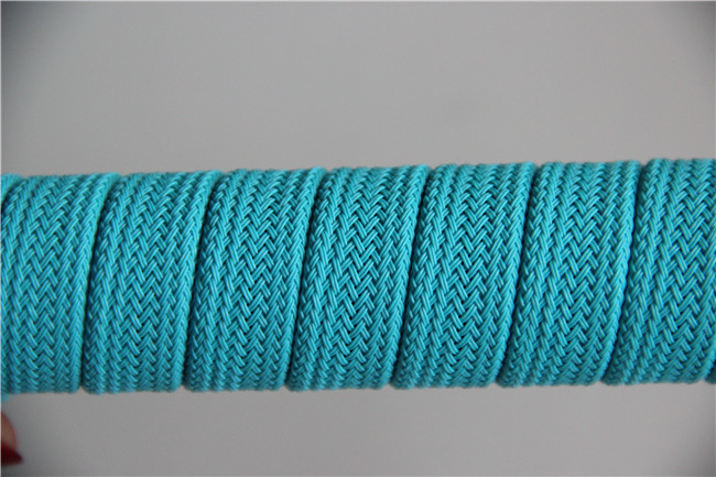 China Custom 15mm Flat Blue Braided Webbing For Dining / Patio  Swing Chair wholesale