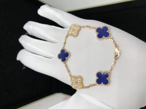 China Vintage Gold Chain 18K Gold Jewelry 18k Gold Bangle Bracelet  With Lapis Lazuli wholesale