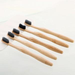 China 4pcs Eco Bamboo Toothbrush Sustainable 19cm Length Engraved Logo wholesale
