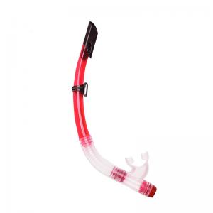China Adults Youth Freediving Scuba Diving Snorkel With Splash Guard And Top Valve wholesale