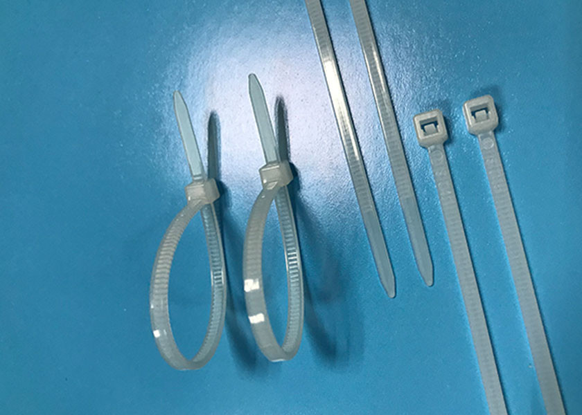 China White PA66 Nylon Cable Ties Length 100mm Width 3.6mm 27 Lbs Tensile Strength wholesale