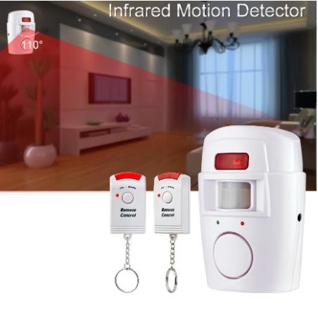 China Alarm system anti-theft alarm 105DB alarm siren   motion detector 2 Remote wireless home security PIR alarm infrared sen wholesale