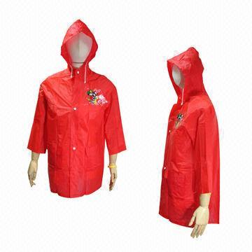 China Promotional PVC Raincoat/Rainwear, Customized Logos are Welcome  wholesale