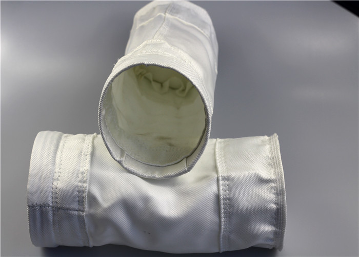 China Dust Peeling Fiberglass Filter Bag Low Power Consumption Size Stable Plain Weave Texture wholesale