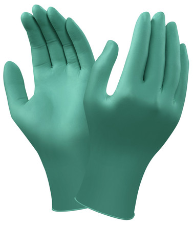 China Nitrile Disposable Gloves, Size: 8.5 - L Green Powder-Free x 100 wholesale