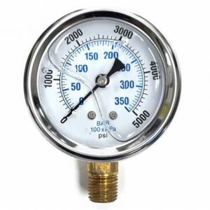 China 63 mm 2.5'' Drilling Apparatus Shockproof Stainless Steel Pressure Gauge wholesale