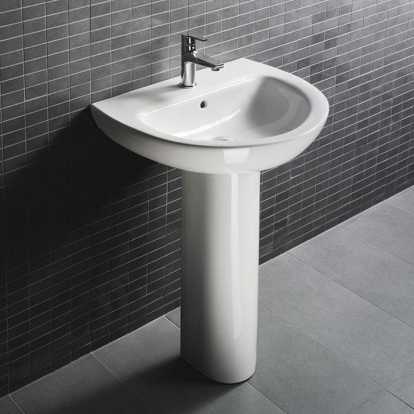 om pedestal sink hindware corner wash basin v