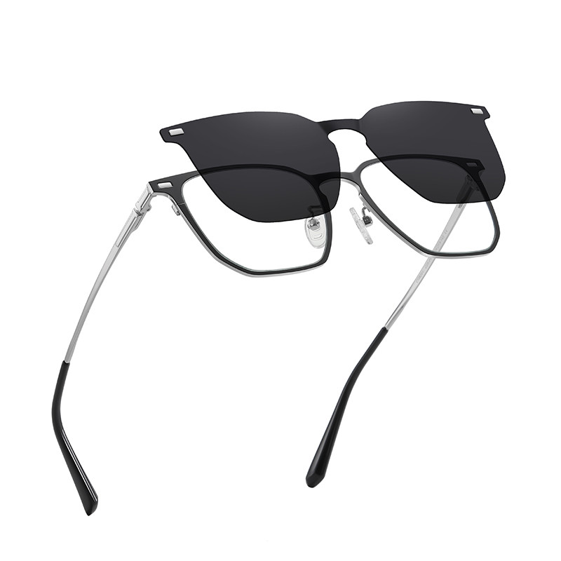 Buy cheap Polarized Magnetic Clip On Sunglasses Reading Glasses Unisex Metal Frame from wholesalers