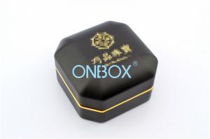 China Octagon Engagement Ring Box With Led Light EN71-3 Certified Leather Material wholesale