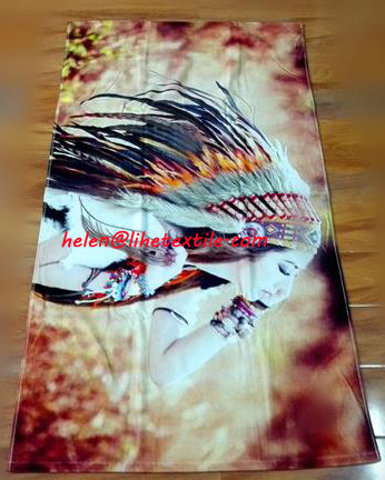 China photo printing beach towel , 100X180CM , 100% cotton wholesale