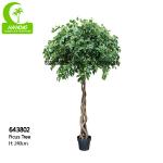 China Fire Retardant Aesthetic Faux Ficus Plant , 8ft Artificial Palm Tree In Green wholesale