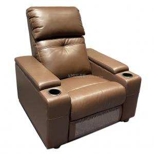 China Synthetic Leather Movie Theater VIP Sofa With Rotating Tray wholesale