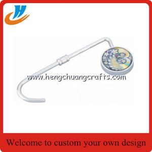 China Bag hook hanger,epoxy logo bag hanger with custom,print logo design wholesale