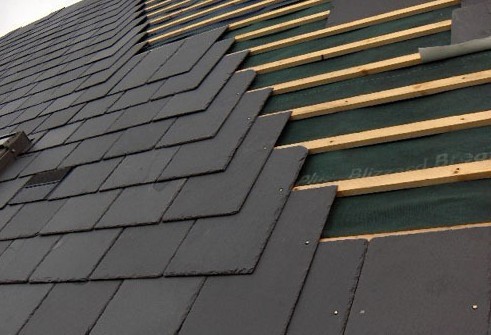 China Ink Black Slate Roof Tiles Chinese Weathering Roof Slates Lightweight Roof Tiles wholesale