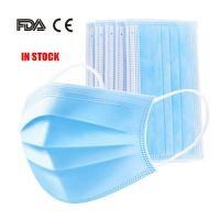 China Latex Free 3 Ply Disposable Face Mask , Non Woven Fabric Mask CE FDA Certificated wholesale