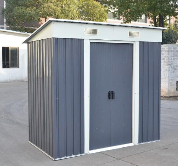 Shed With 8X6ft , Zinc Steel Frame Metal Garden Shed