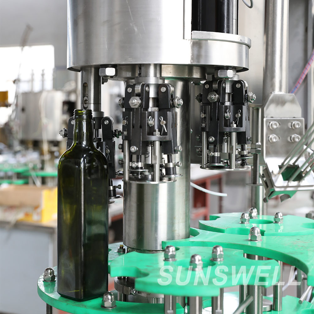 China Sunswell Edible Oil Bottling Liquid Filling Machine 1000ml Capper 5 PLC wholesale